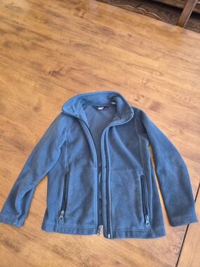 Lands' End Evergeen Kids Zippered Fleece Jacket with Zip Pockets Sz 4 (small)